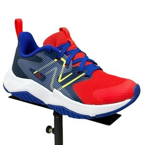 New Balance Toddler Boys Running Shoes Size 10.5 Wide Blue Red Sneakers Lace up‎